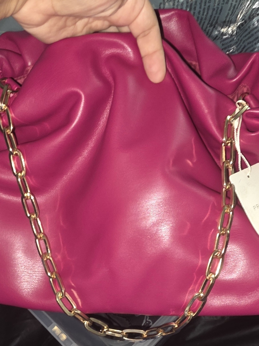 New W/tags! Primark Fuchsia Shoulder Bag with Gold Chain